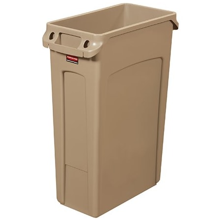 Rubbermaid Rubbermaid Slim Jim Trash Can - 23 Gallon, Beige BUY00020469
